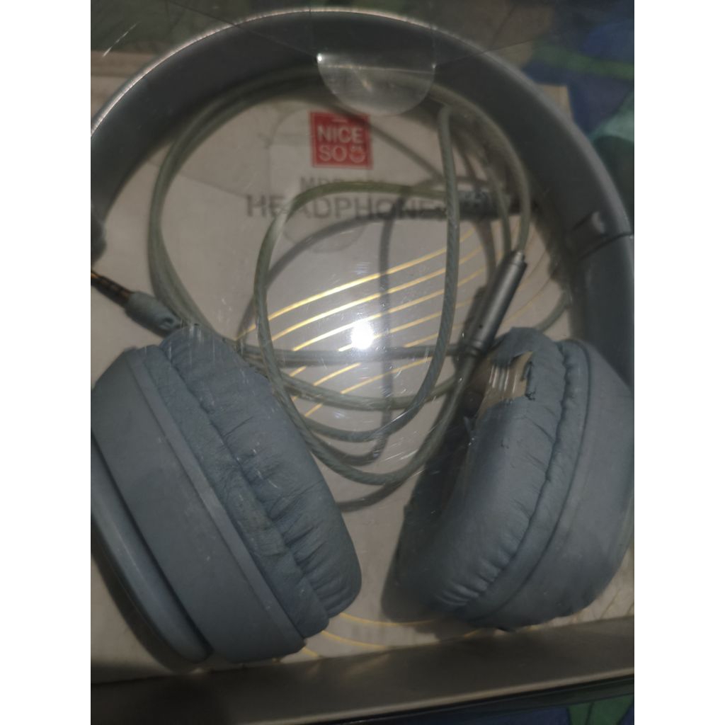 headphone preloved niceso baby blue