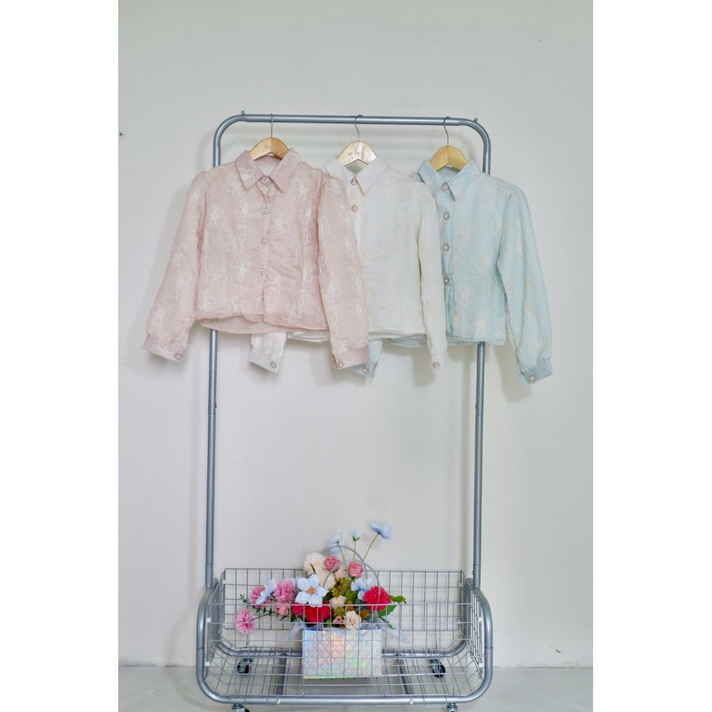 blouse brukat bunga