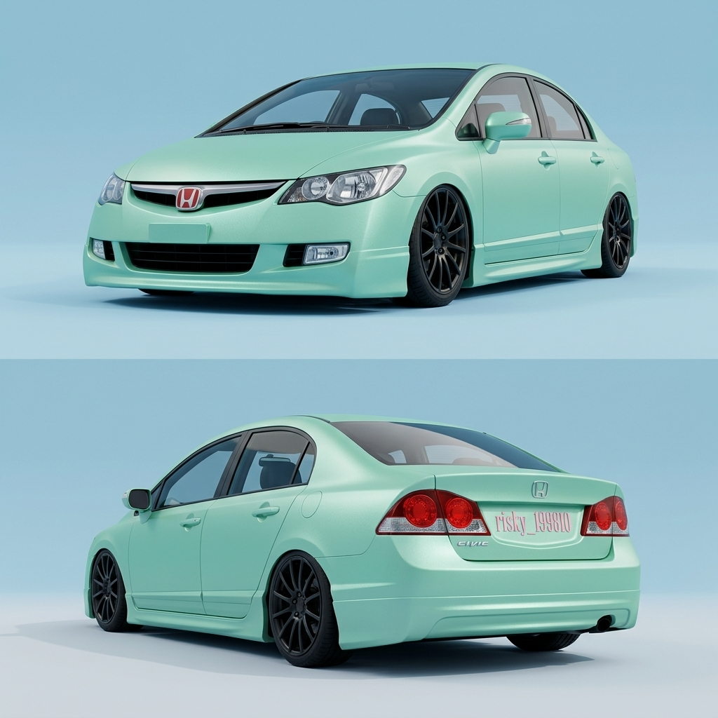 bodykit civic fd 2006-08 body kit civic fd bodykit all new civic 2006 2007 2008 mugen