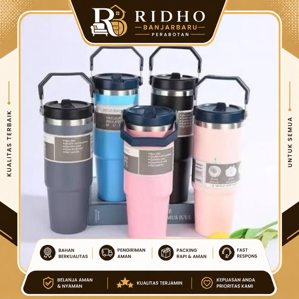 Termos Stainless 900ml/ Tumbler Classic 900ml/  Tumbler Handle Botol 900ml