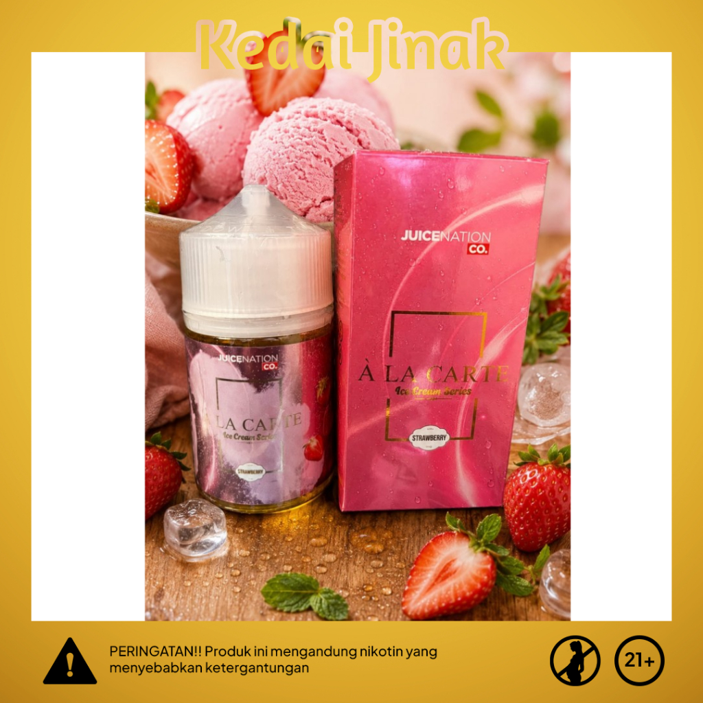 ALACARTE ICE CREAM SERIES 60ML FREEBASE 100% ORIGINAL BY JUICENATION