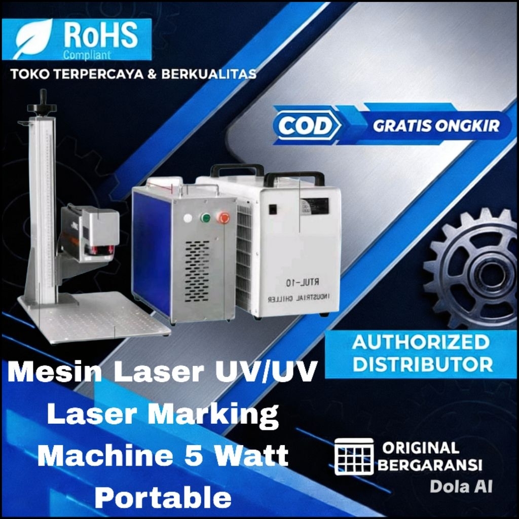 Mesin Laser UV/UV Laser Marking Machine 5 Watt Portable