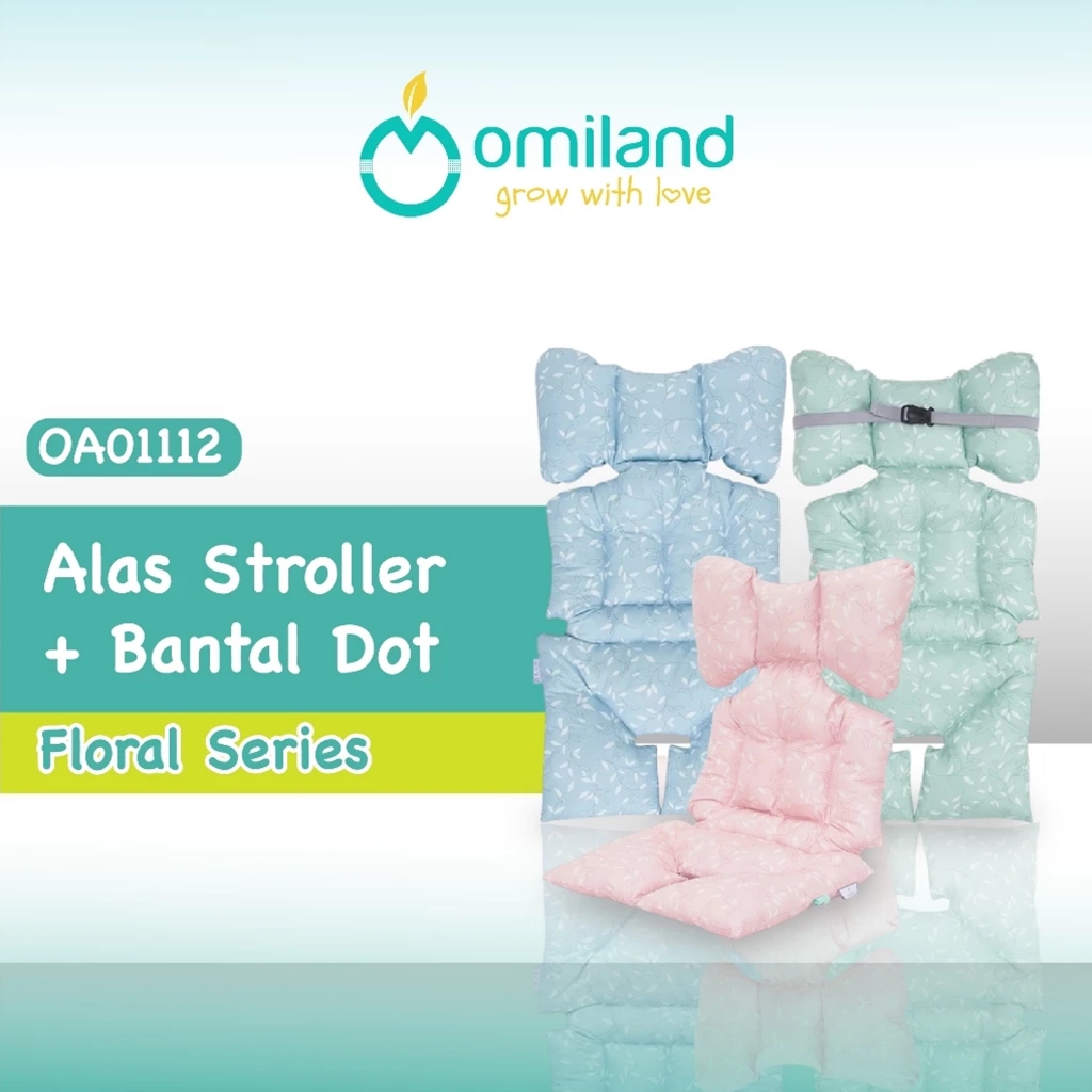 Omiland ALAS STROLLER BAYI CAR SEAT BOUNCER/SEAT PADDING BABY/ALAS KURSI MAKAN & Bantal Dot Floral S