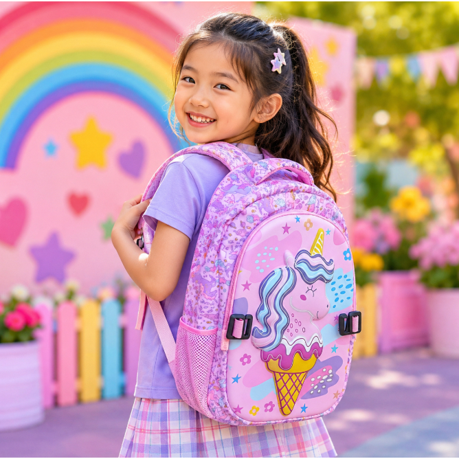 Tas Ransel Sekolah Smiggle Lucu Anak Perempuan Laki Laki SD 3D Hardcase Ukuran Besar Import