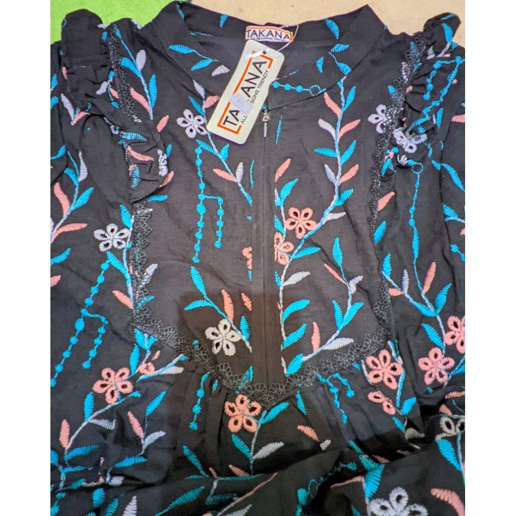Gamis Takana bordir katbol bahal tebal, adem dan mewah, original Takana by balimo