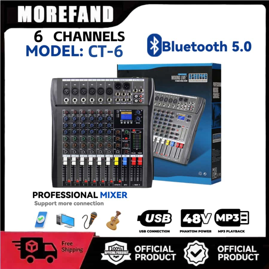 Mixer 6/8/12 chanel/mixer audio mixer mini /Amplifier Bluetooth Mini profesional/Soundcard USB mikse