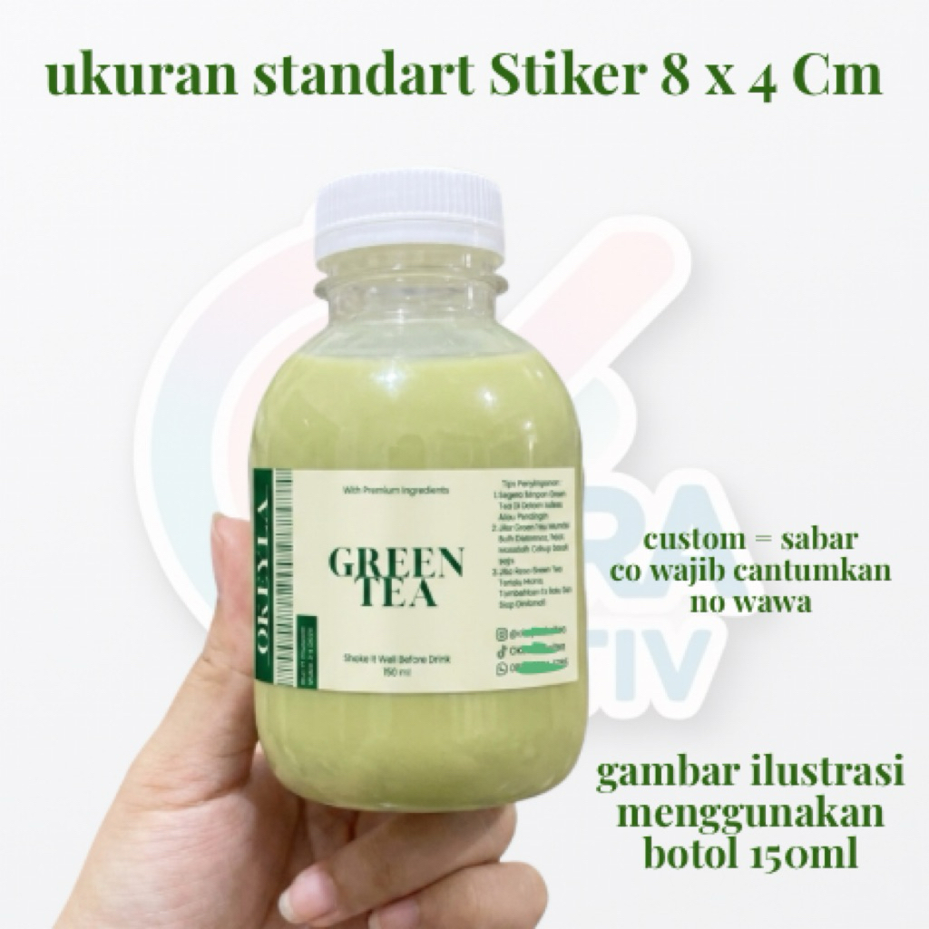 Stiker Botol Kopi Botol minuman kekinian // Stiker Label UMKM // Sticker Label // custom sticker