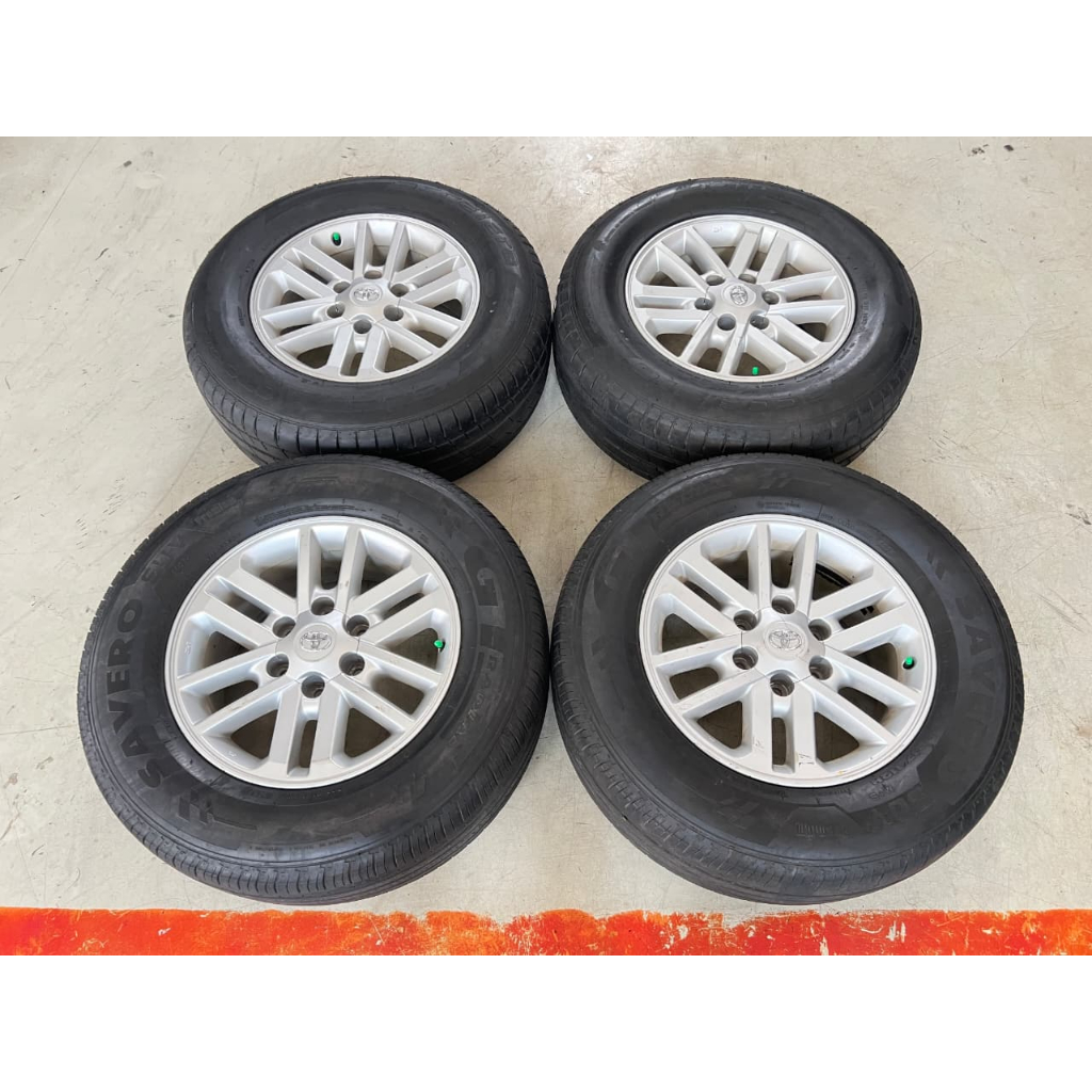Velg Ban Standar Fortuner VNT Ring 17 + Ban 265 65 R17 Bekas Aman Berkualitas
