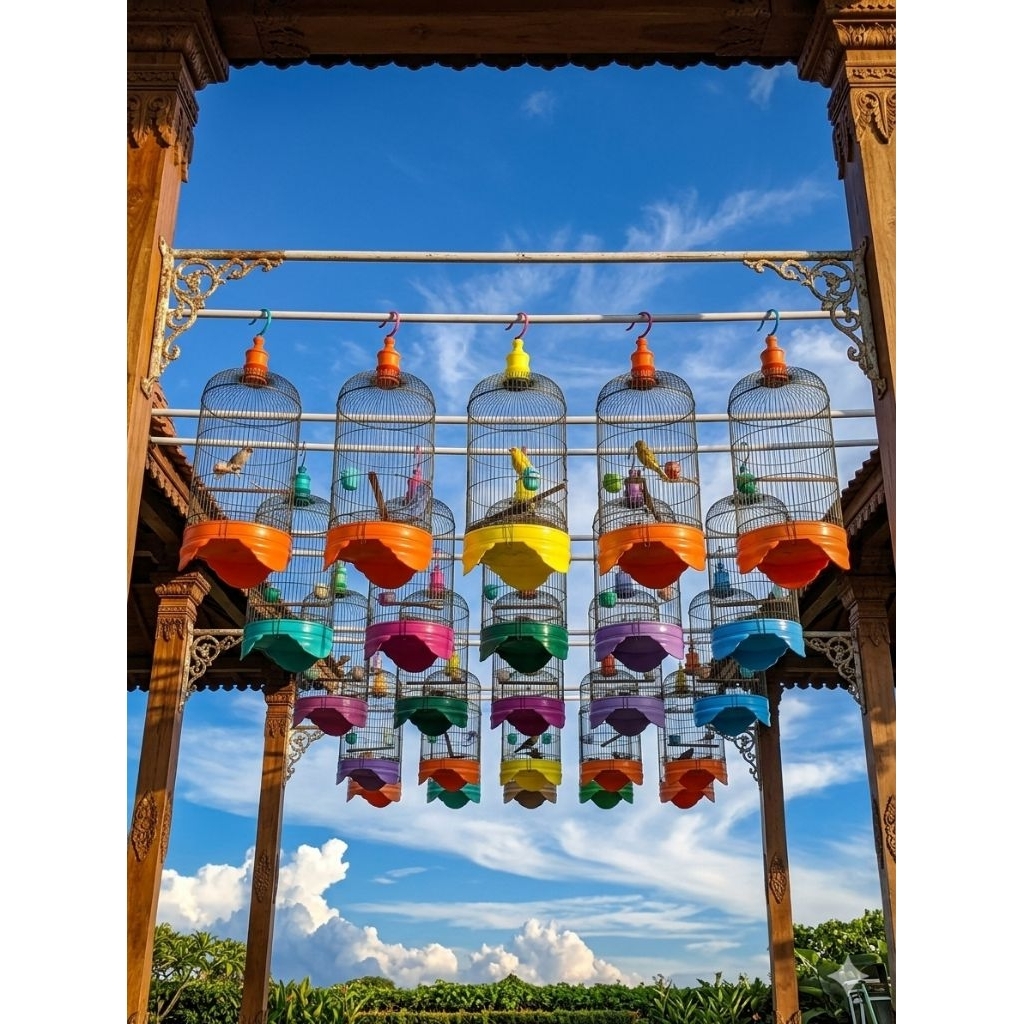 Sangkar besi lovebird
