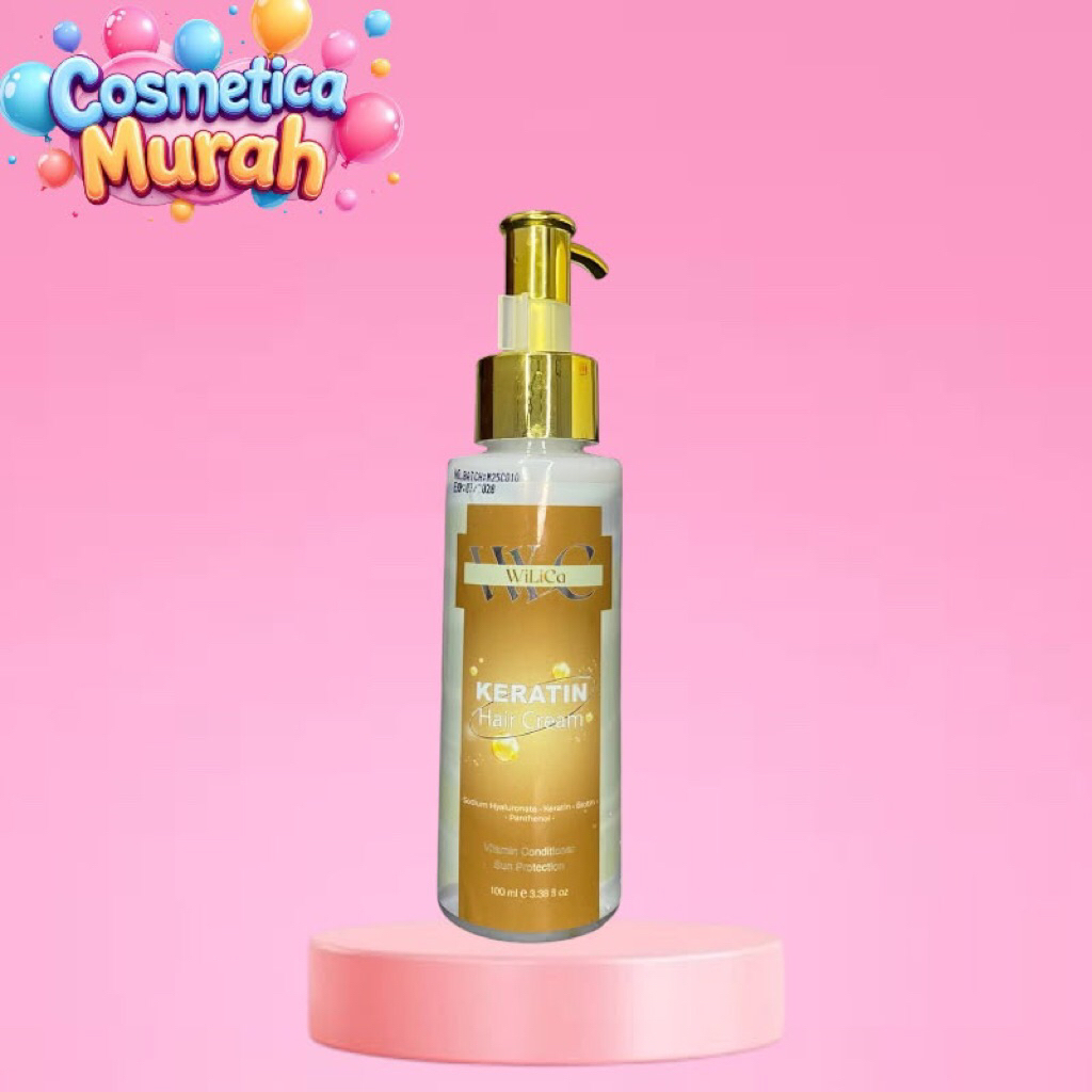 pp.pz} WILICA keratin hair cream 100 ml dengan sun protection melindungi rambut merawat dari kerusak