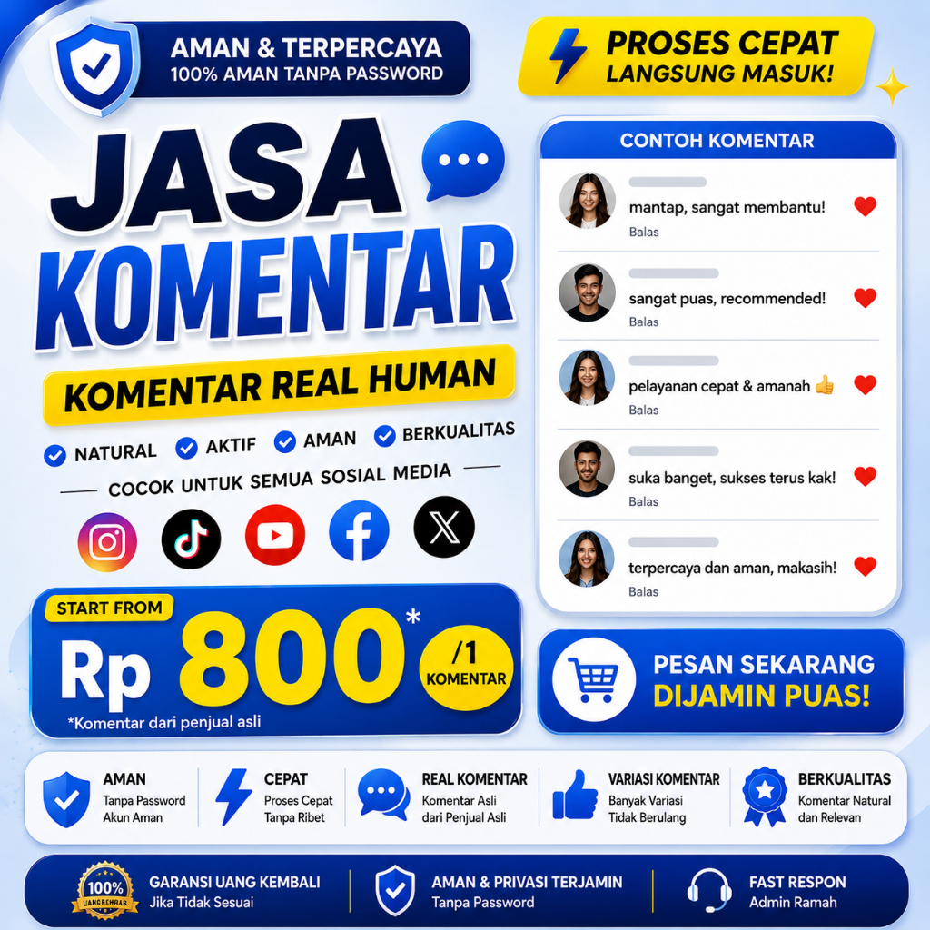 Komentar Real Human Indonesia | Support TikTok, IG, FB & YouTube by doksmed