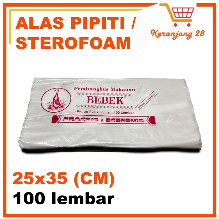 Plastik Tilam Pipiti / Sterofoam / 25x35 / 100 Lembar / Tilam Bebek