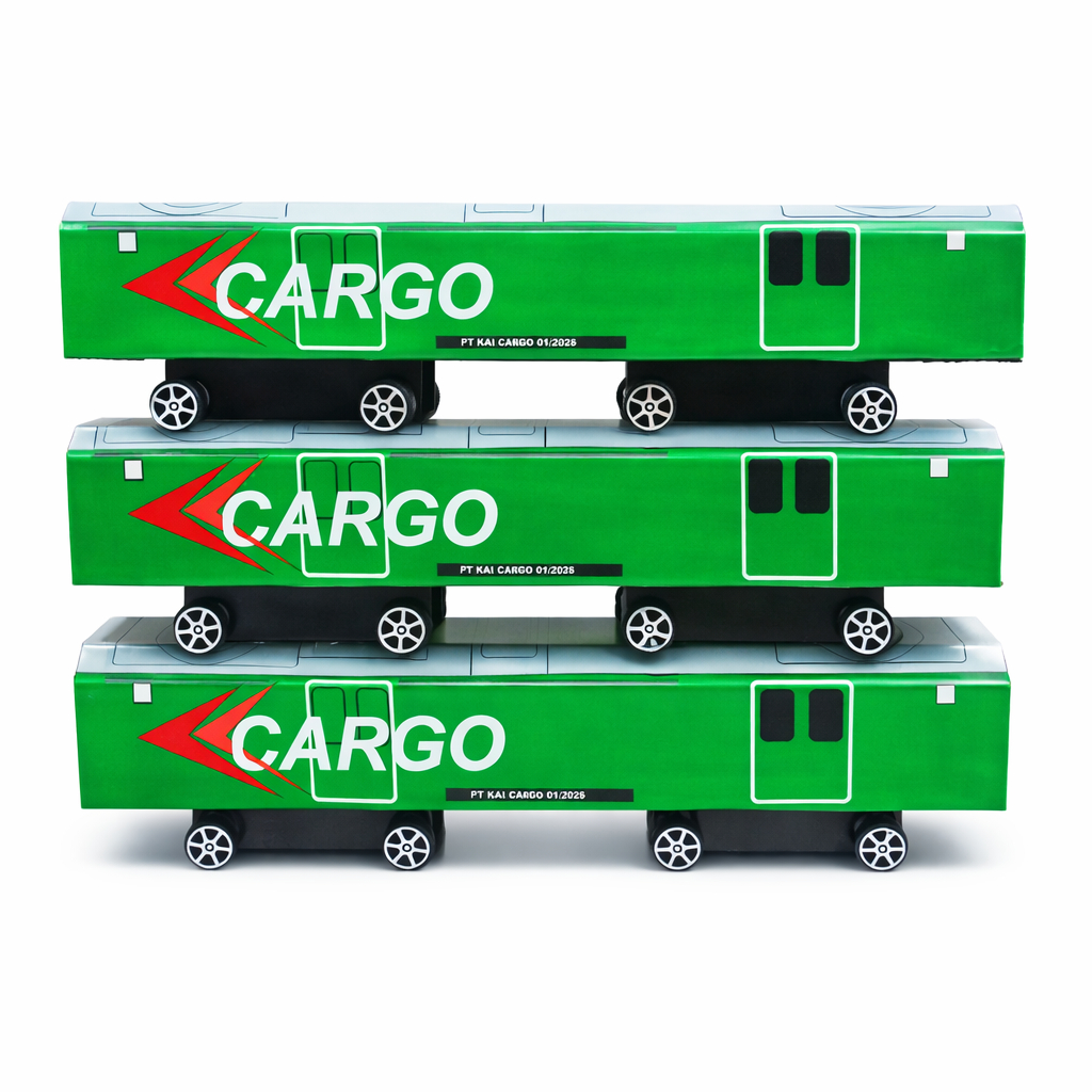 miniatur kereta api gerbong cargo- mainan anak