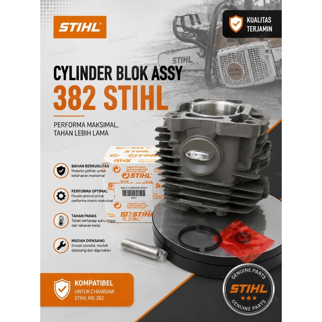 Blok Assy Mesin Senso STIHL MS-382 Original Lengkap Made In Germany BISA COD