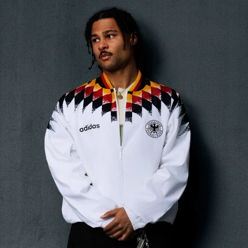 Germany White Tracktop Jacket 1994 Reissue | Retro | Vintage Edition | Tracktop Jaket Bola | Authent