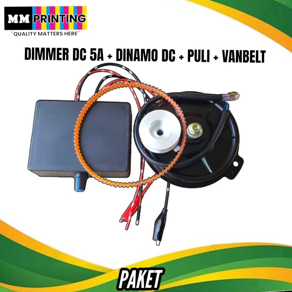 PAKET DIMMER DC 5A + DINAMO DC POKKA + PULI + VANBELT // DINAMO POKKA MESIN HARUM MANIS // DIMMER DC