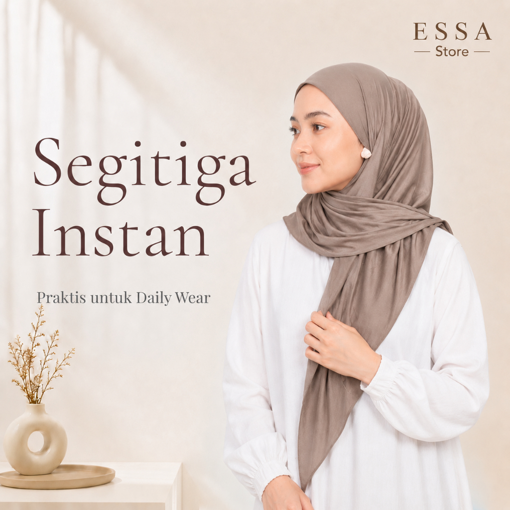 ESSA Hijab Segitiga Instan Jersey Premium Flowy Banyak Style