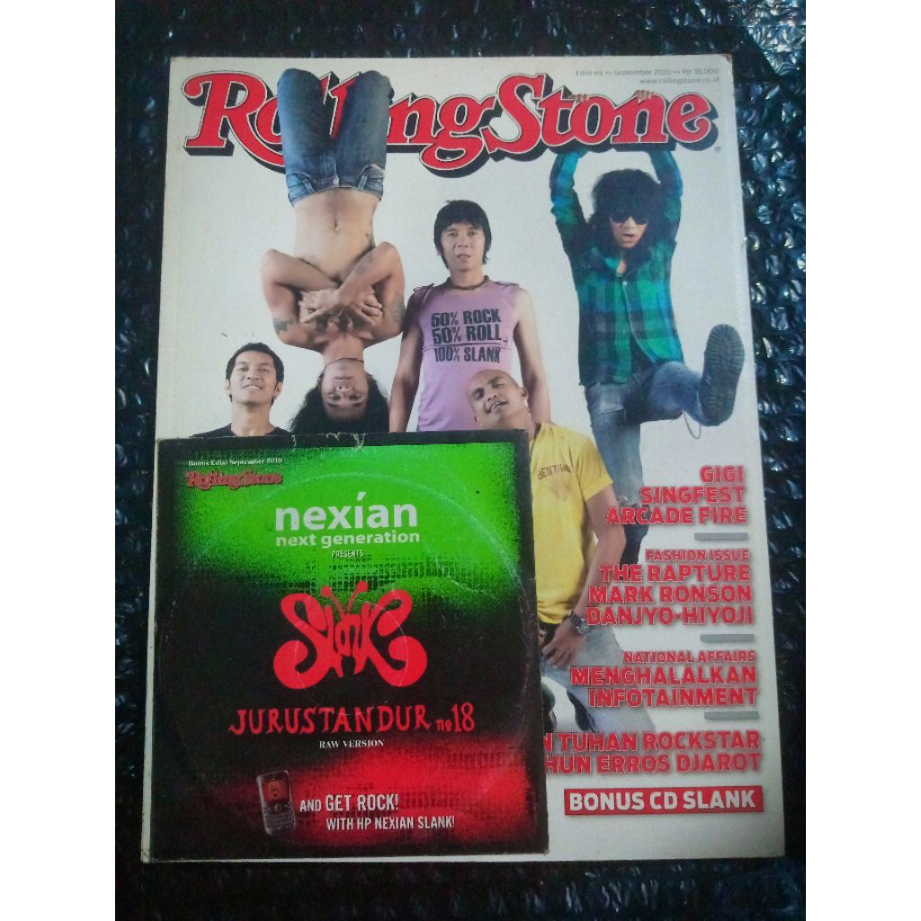 Majalah Rolling Stone No. 65 /Cover & Artikel Slank /Bonus CD Slank Jurus Tandur