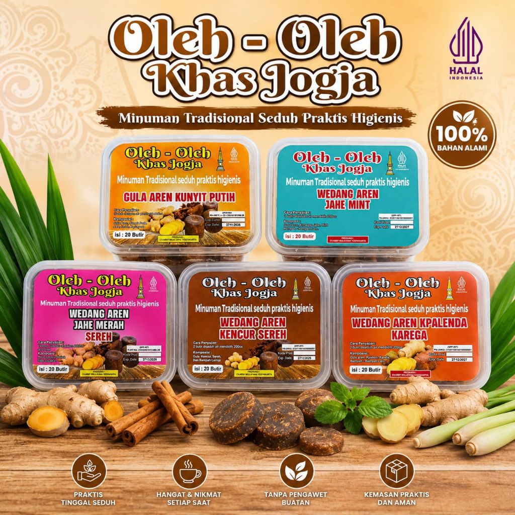 Minuman herbal praktis isi 20 wedang Jogja siap seduh wedang aren wedang kunyit putih wedang wedang 