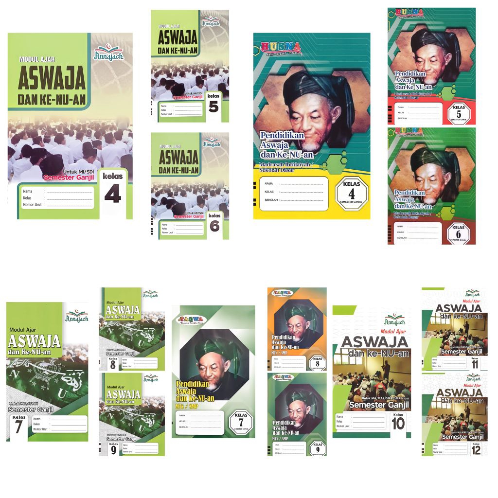 BUKU LKS MI MTS MA ASWAJA KE-NU-AN KELAS 4 5 6 7 8 9 10 11 12 SEMESTER 1 GANJIL KURIKULUM BERLAKU TA