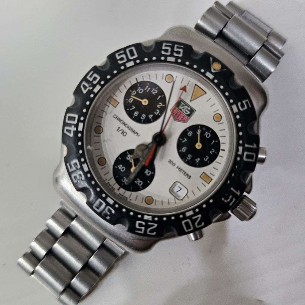Tag Heuer Chronograph Panda Dial Vintage Quartz GMT Original
