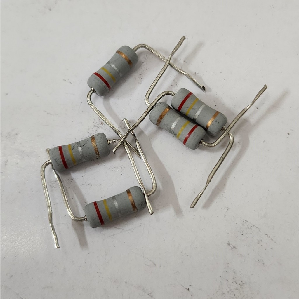 Resistor 2W 0.24Ohm 0.24 Ohm Merah Kuning Perak Emas - Toleransi 5% - Harga per 5 pcs