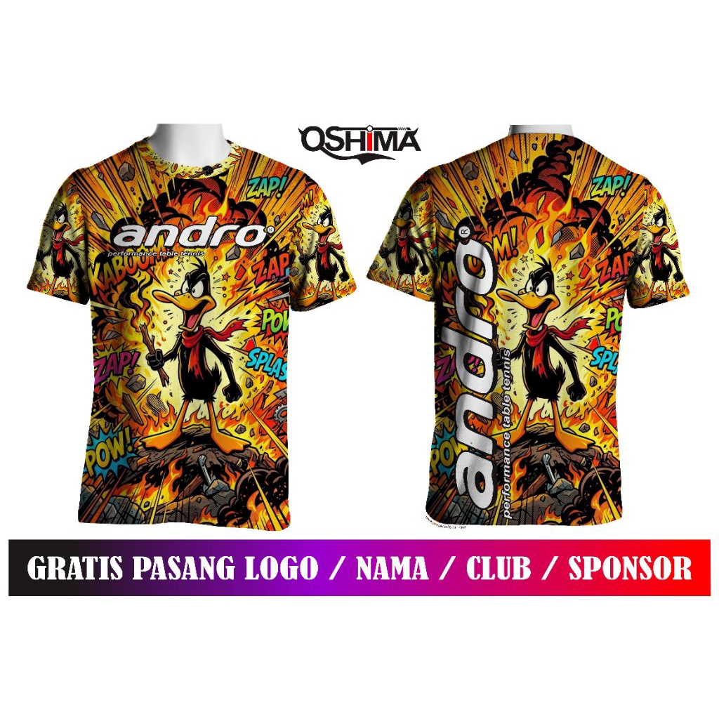KAOS JERSEY PINGPONG ANDRO DUFFY #TENIS MEJA