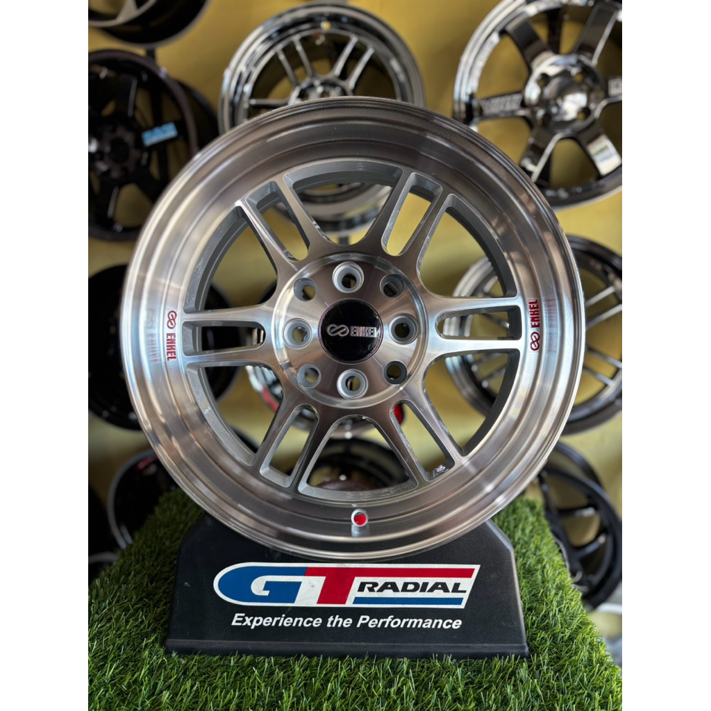velg enkei rpf r15 full polish pcd 4x100/114 lebar 6,5 kondisi baru