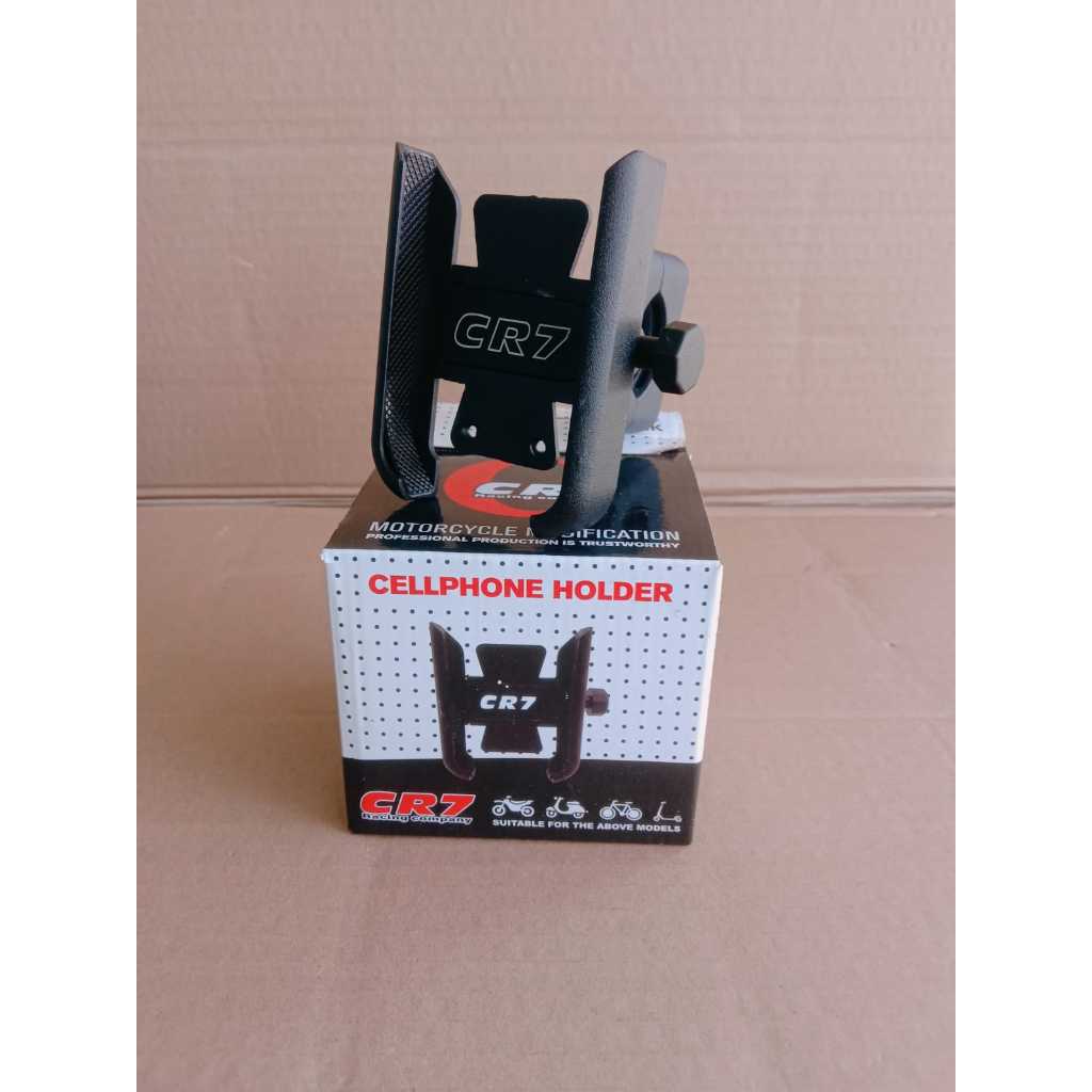 Holder Hp Sepeda Motor Holder Stang-spion  Motor Universal Cr7 Holder Motor Stang Dudukan Hp Sepeda 