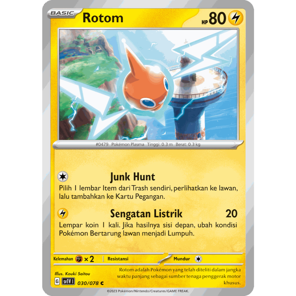 Rotom 030/078 Violet EX SV1v - KARTU POKEMON TCG INDONESIA