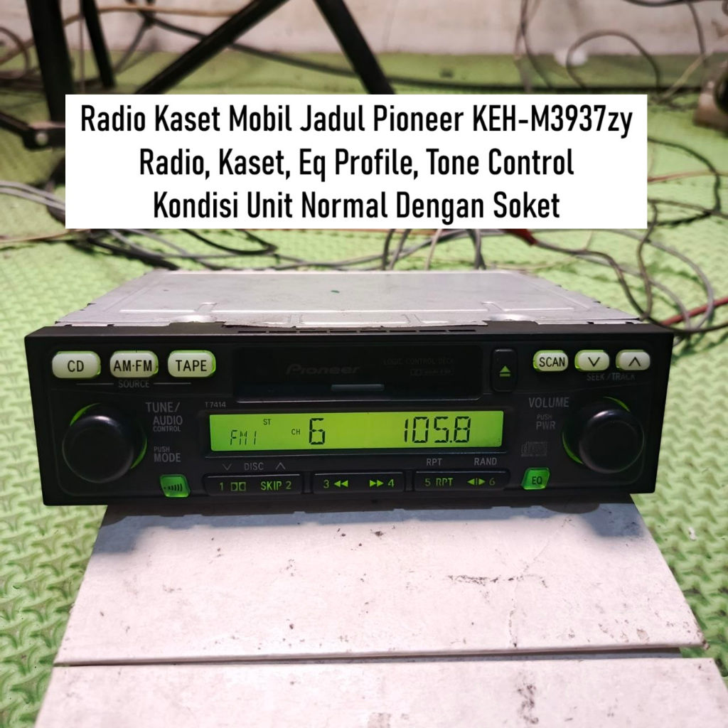 Radio Kaset Jadul Pioneer KEH-M3937ZY Dengan Soket | Universal Toyota Daihatsu Dll. | Kondisi Bekas.