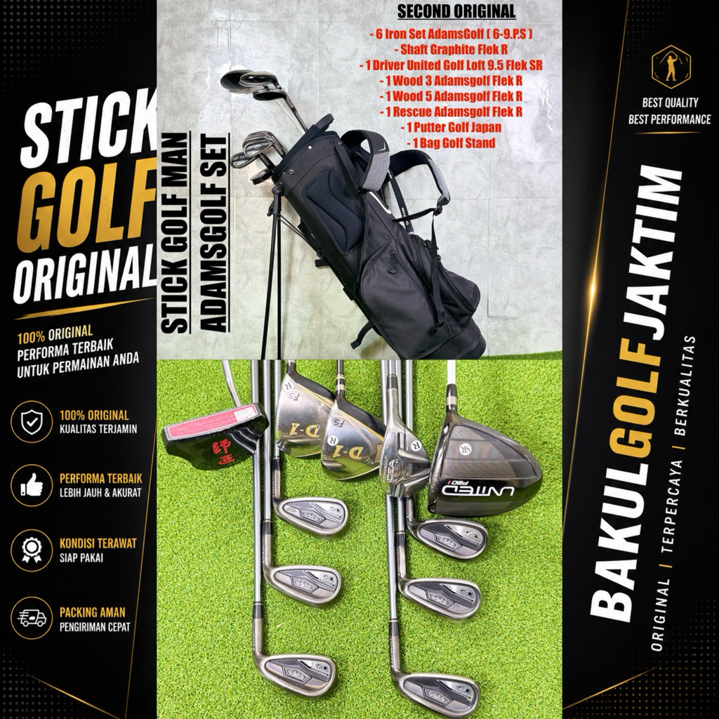 Fullset Stick Golf Man Adamsgolf Bekas Original Fullset Bag Golf