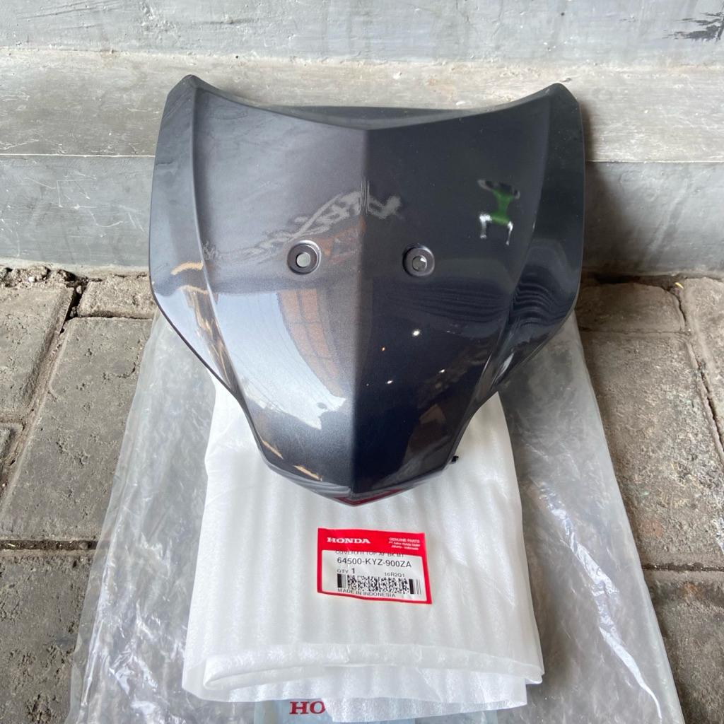 64500 KYZ 900ZA COVER TAMENG DASI DEPAN SUPRA X FI HELM IN HITAM ABUABU ORIGINAL AHM