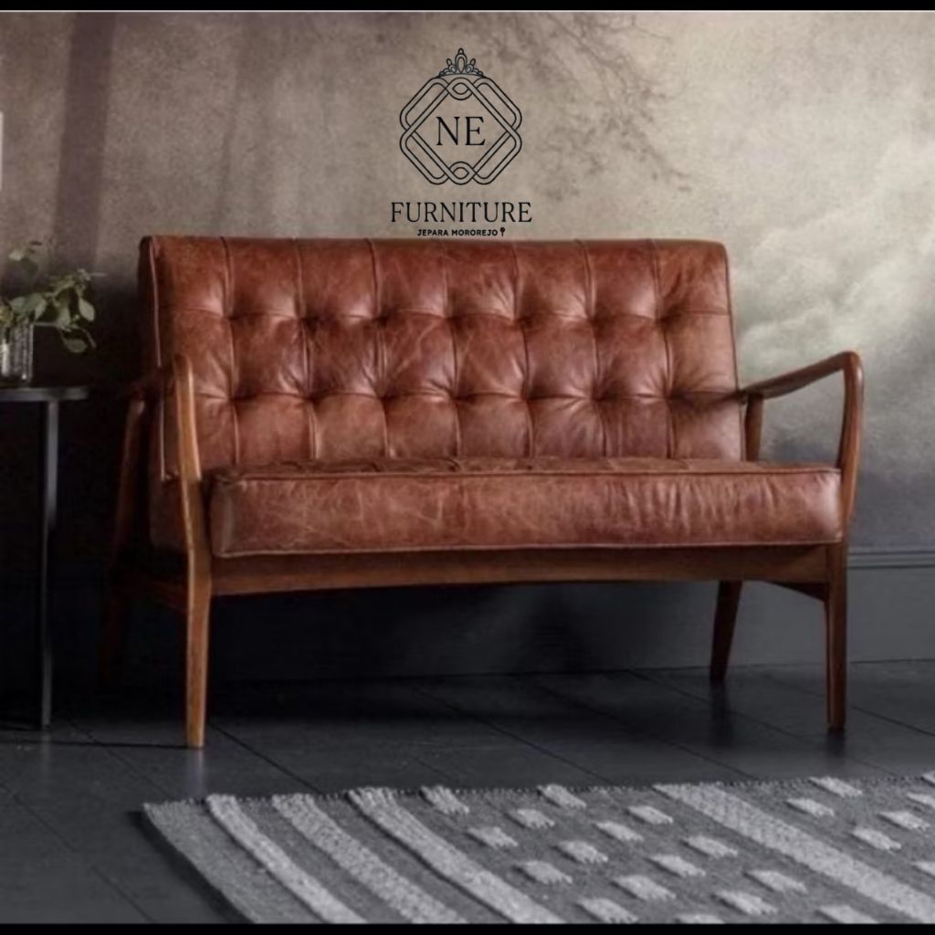 Sofa Kayu Jati Retro Minimalis - kursi Sofa Minimalis