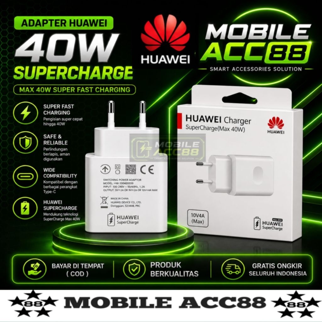 Adapter Huawei 40W SuperCharge Fast charging