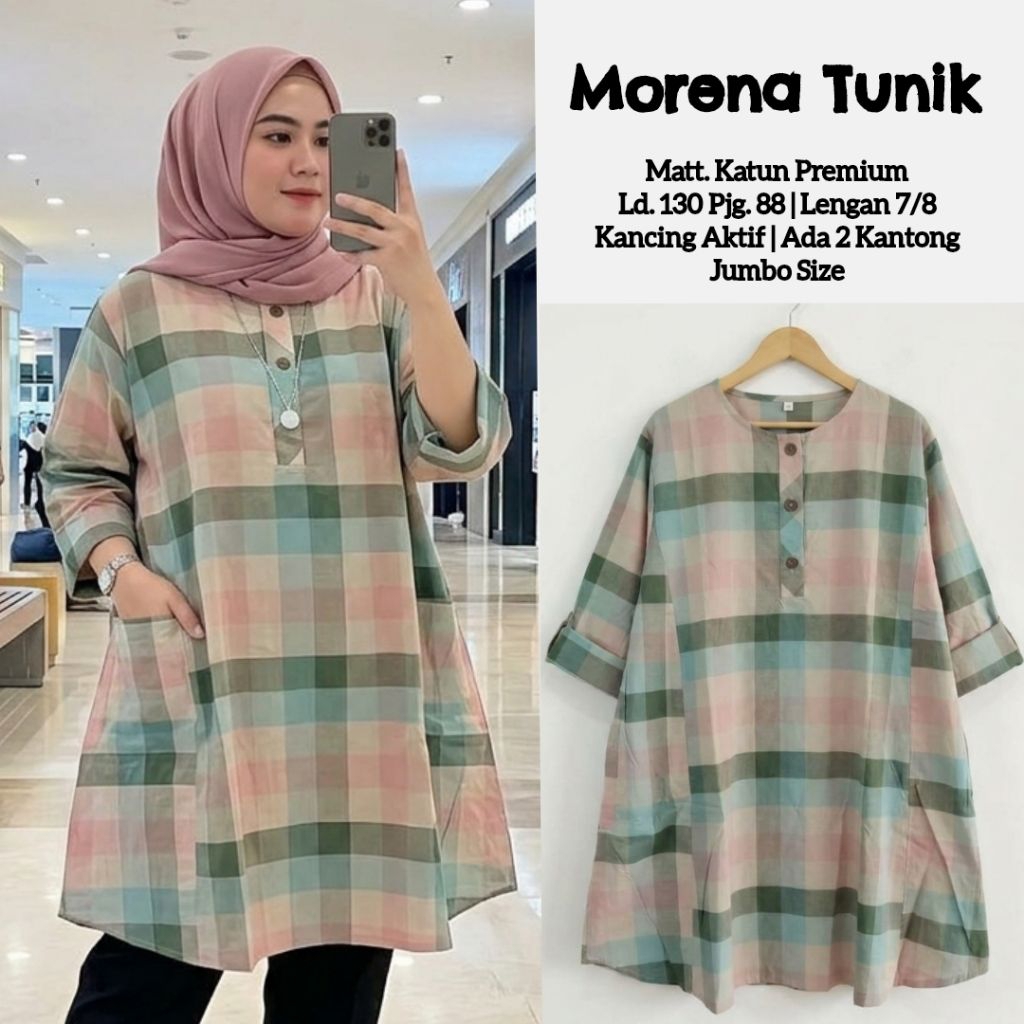 JUMBO LD 130 MORENA AULIA VEGA BLOUSE BAJU TUNIK WANITA