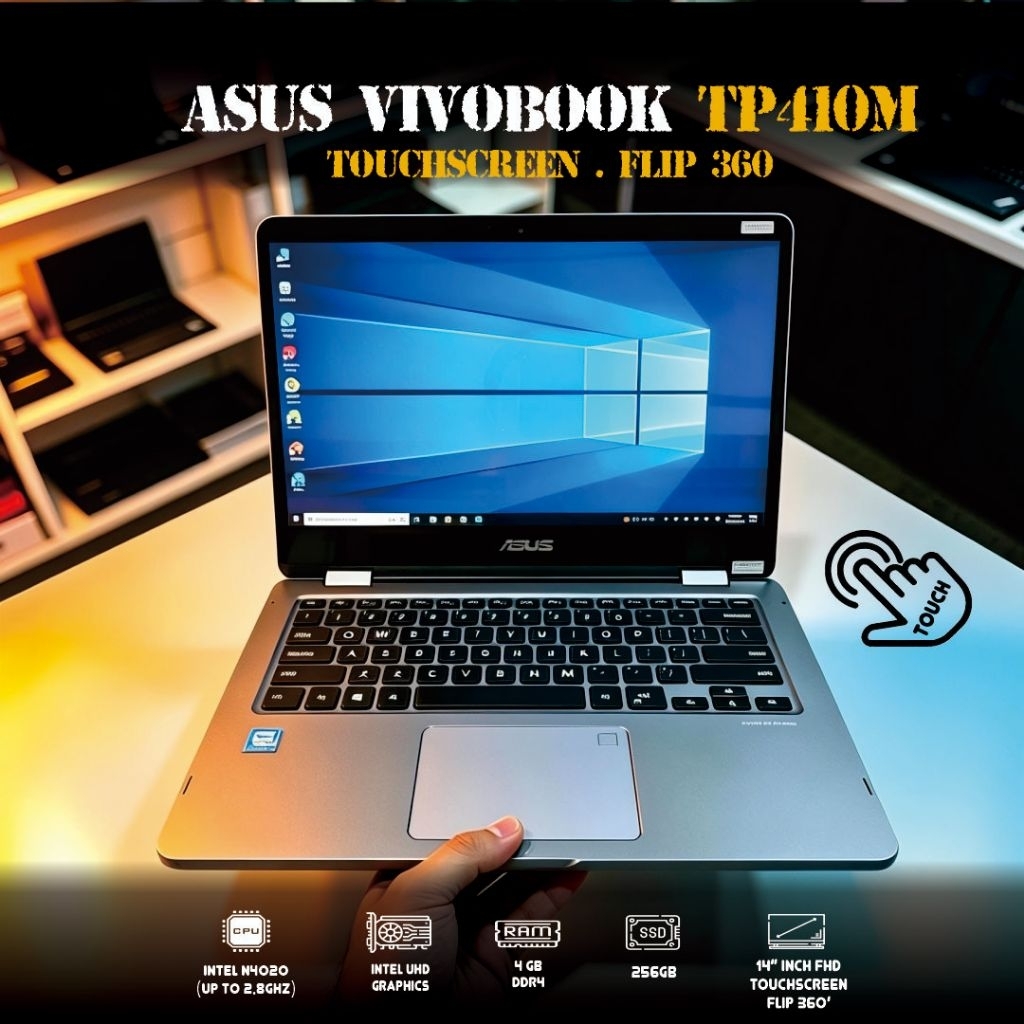 Laptop TOUCHSCREEN MULUS Asus Vivobook SSD Siap Lembur Murah