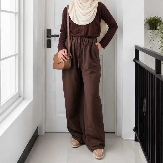 Celana Panjang Linen / Linen Culotte pants/ Kulot Linen/ Celana Panjang Linen/Kulot Putih full furin