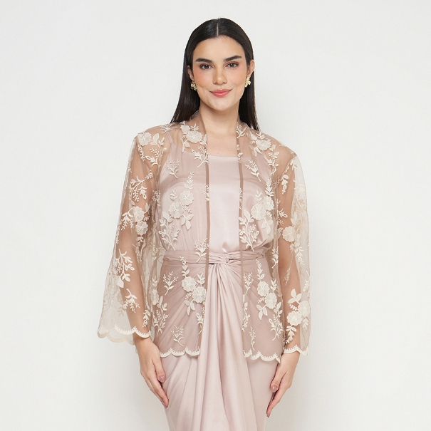 MORES - Atasan Outer Pesta Wanita Brokat Lace Tile Bordir Acara Kondangan