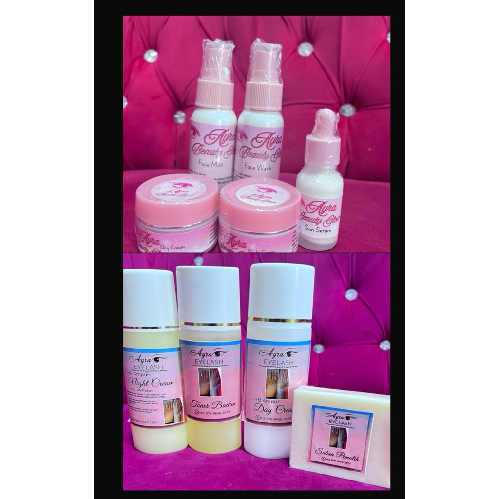 Paket bundling Ayra beauty  glow & hb ampuh ayra pemutih badan