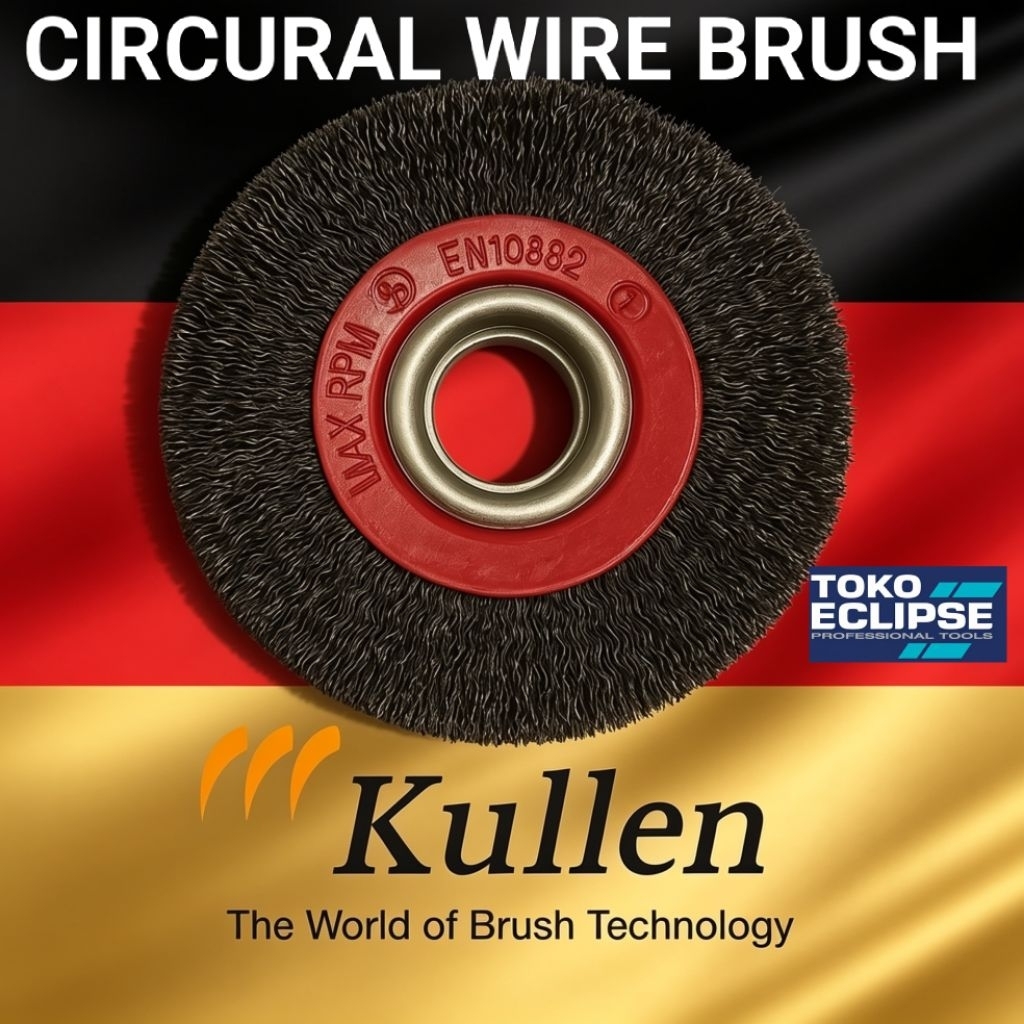 SIKAT KAWAT BULAT KULLEN 12"X30X1" CIRCULAR WIRE BRUSH RB3030 GERMANY
