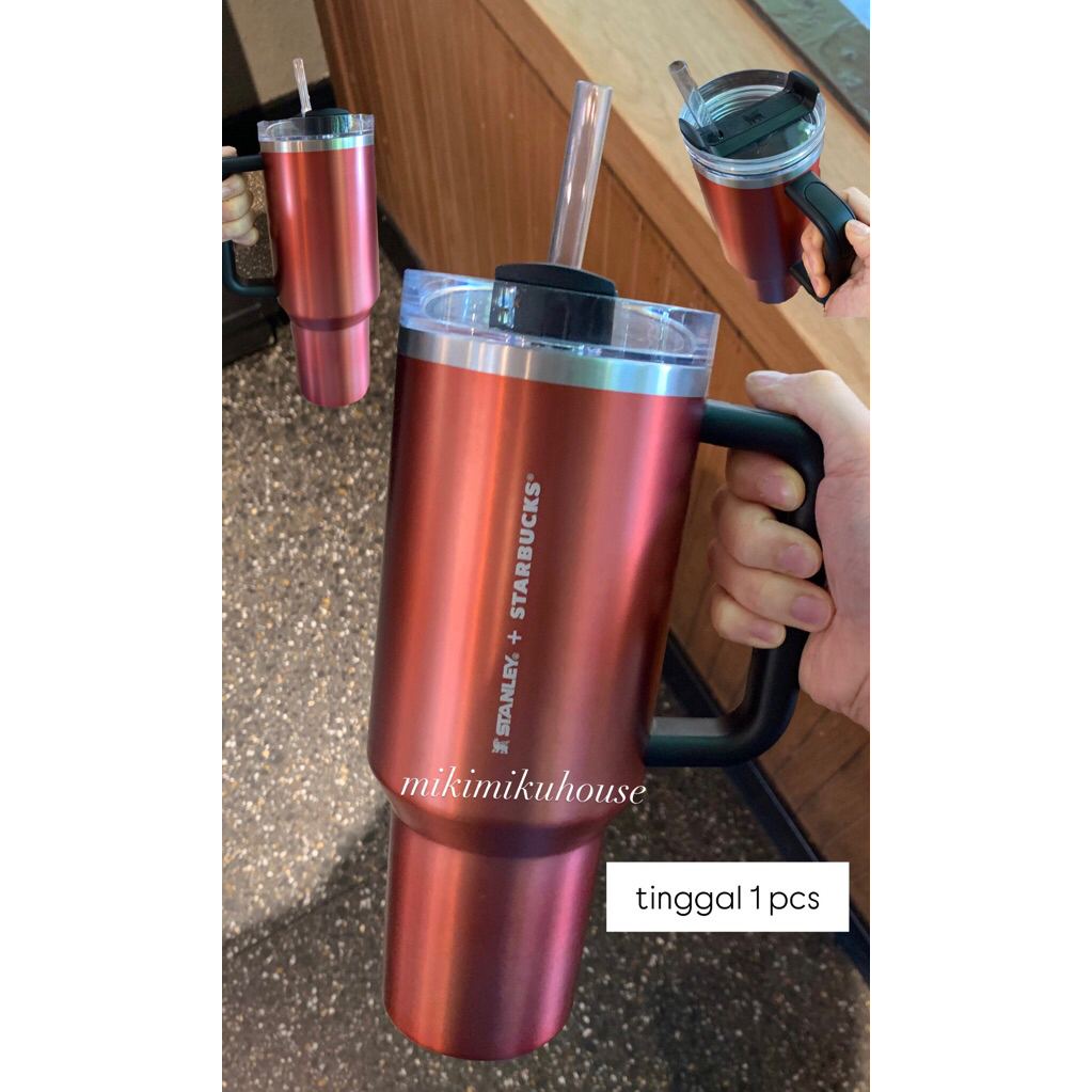 READY STOCK STARBUCKS STANLEY RED QUENCHER STAINLESS TUMBLER LIMITED EDITION