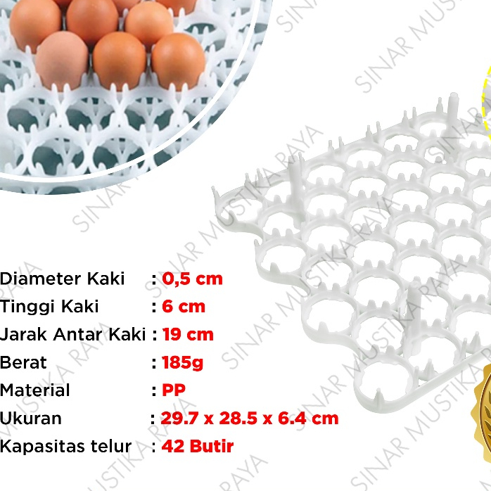 KSNN4464 Terlaris Egg Tray 42 - Rak Tempat Penetasan Telur Ayam Bebek Incubator Hatchery