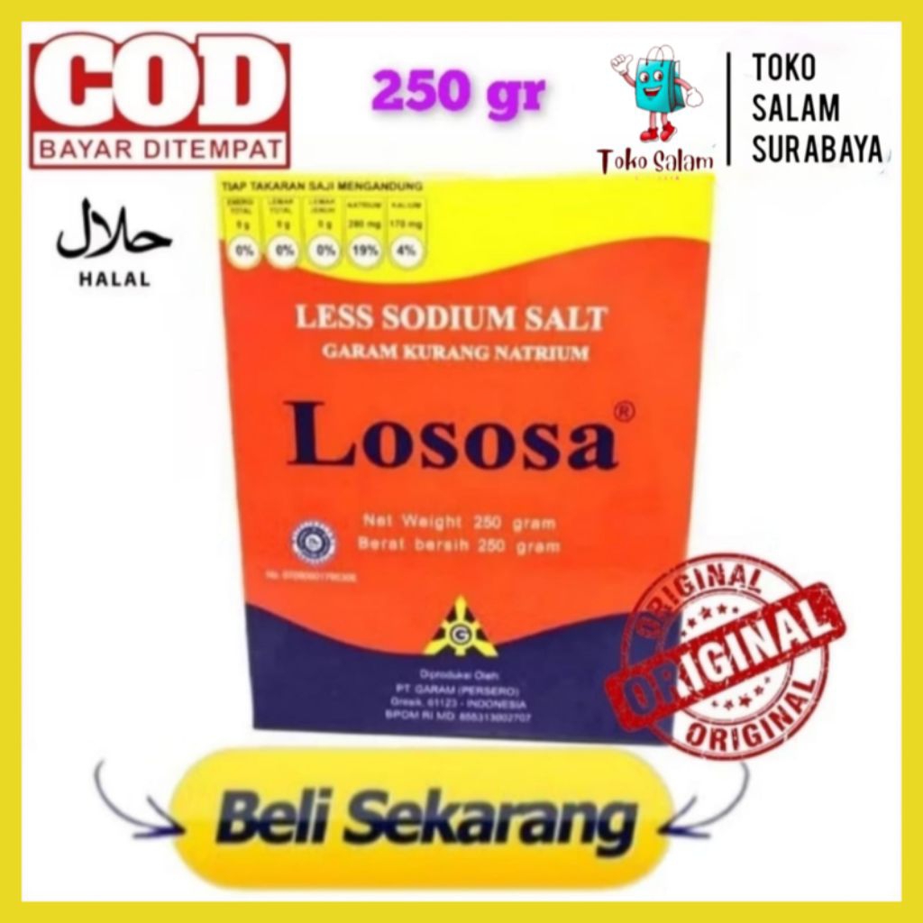 Garam Lososa 250 gram | Garam Sehat Rendah Natrium