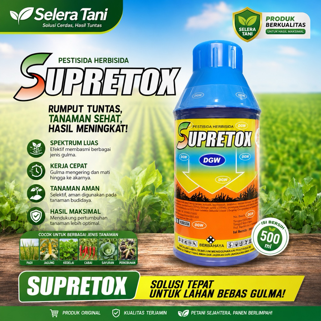 Seleratani | SUPRETOX DGW| OBAT RUMPUT | HERBISIDA | OBAT TANI