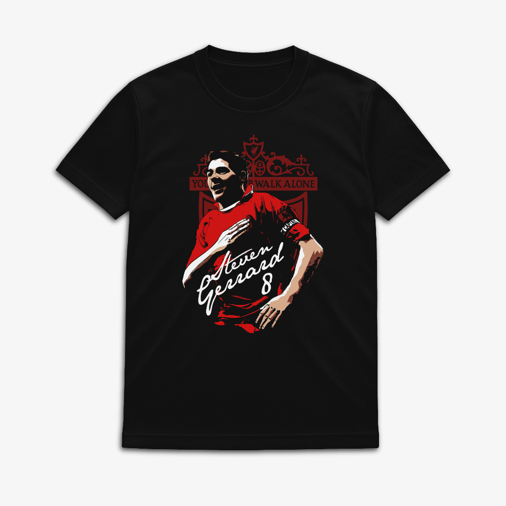 OVERHEADKICK PREMIUM TEES GERRAD T-SHIRT / KAOS BOLA / KAOS PEMAIN BOLA / KAOS STEVEN GERRAD / KATUN