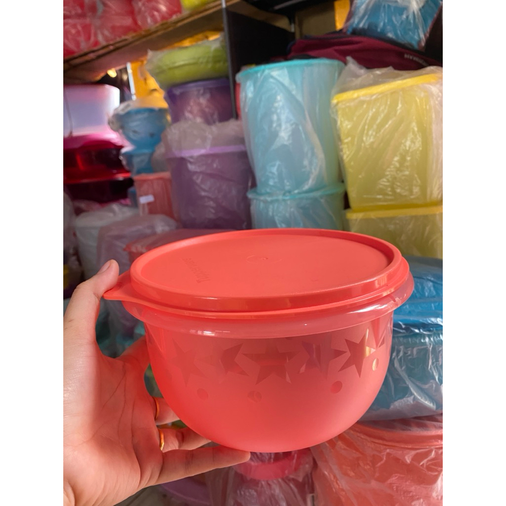 bowl Tupperware baru warna guava cantik 2L
