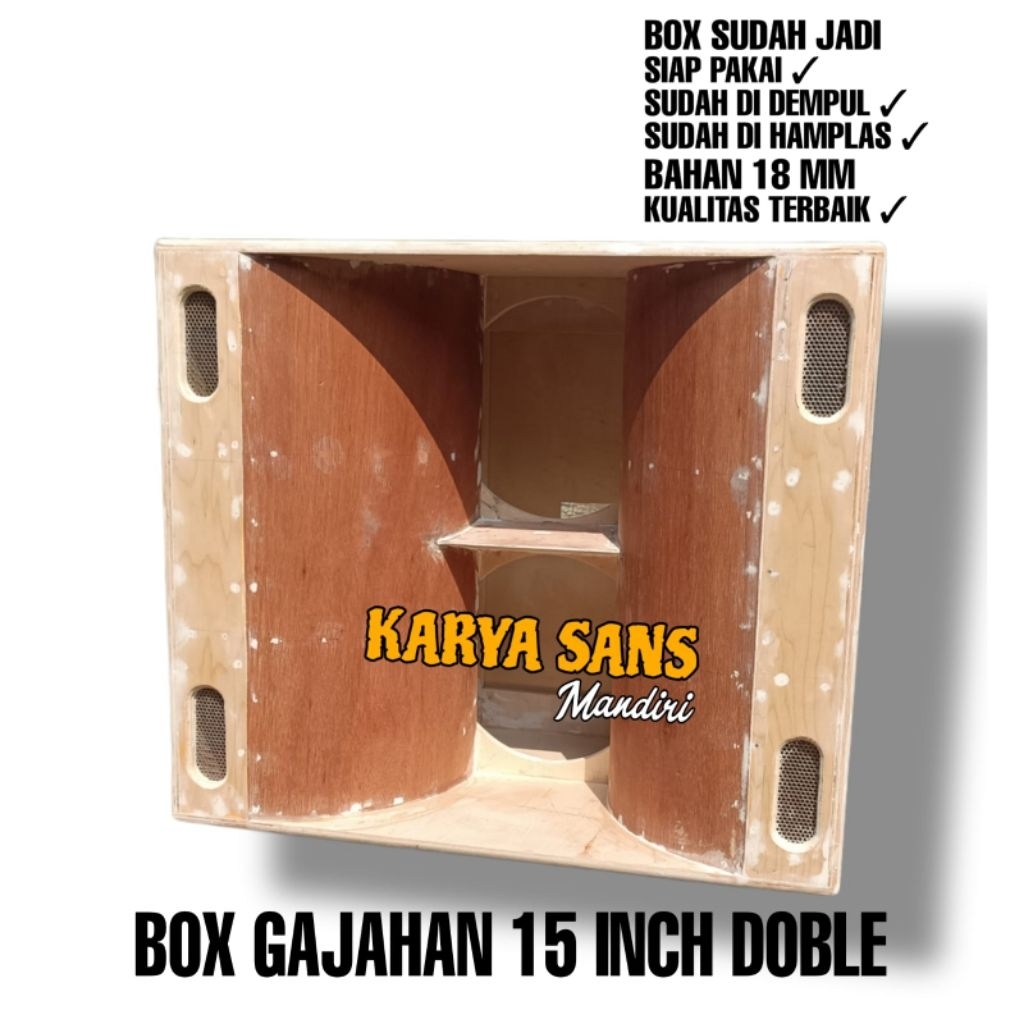Box speaker gajahan 15 inch doble mentahan