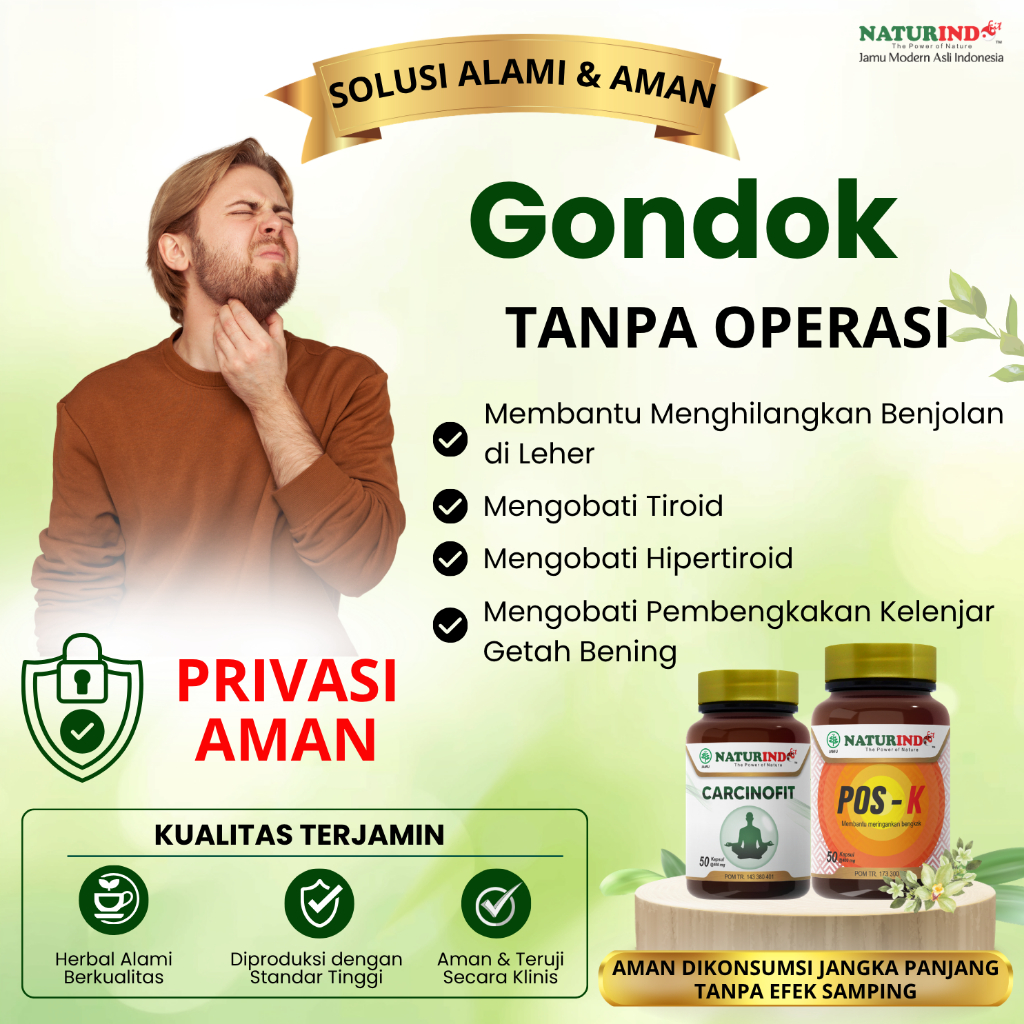 Obat Gondok Hipertiroid Benjolan Leher Herbal Ampuh