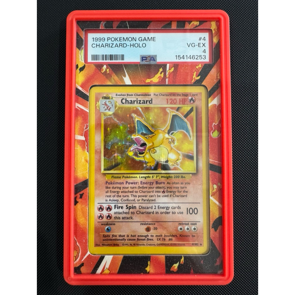 Charizard HOLO EN Base set PSA 4 Kartu Pokemon 1999 SLAB PSA 4 •4